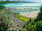 A3 Print #2687 View Toward The Port From Centre Of New Zealand